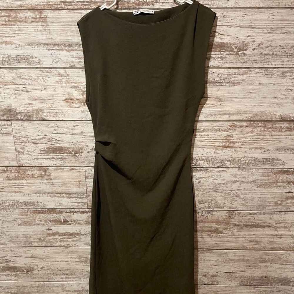 Zara Olive Green Dress